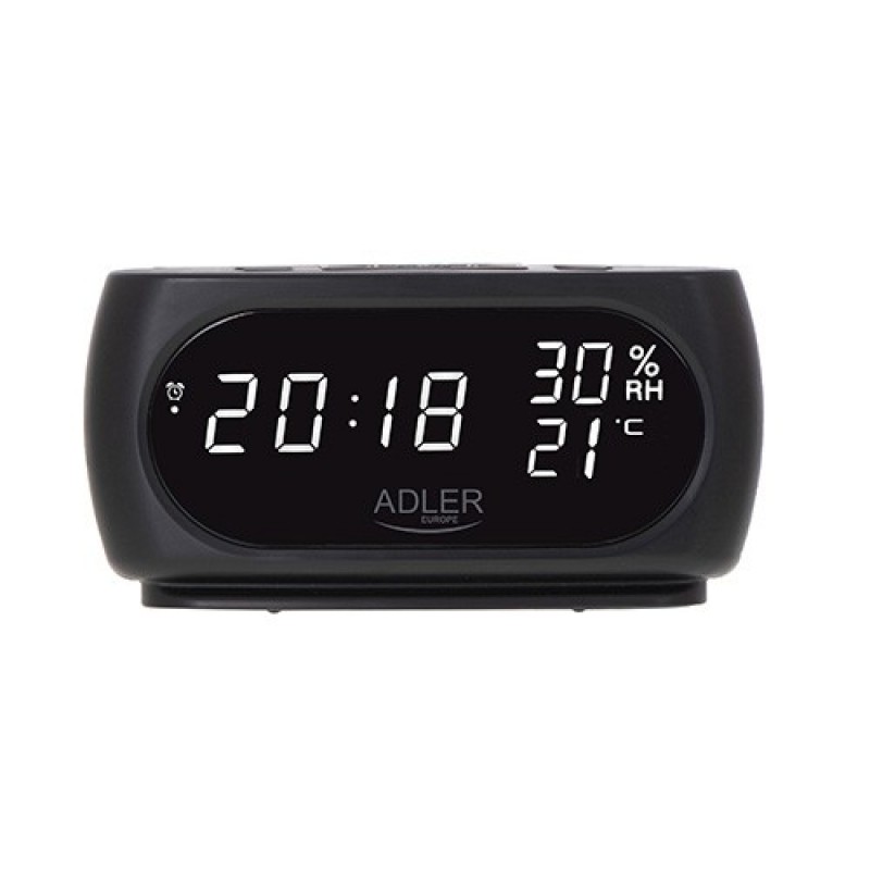 Adler AD-1186 Ψηφιακό Ρολόι- Ξυπνητήρι με Ψηφιακό Θερμόμετρο-Υγρόμετρο 