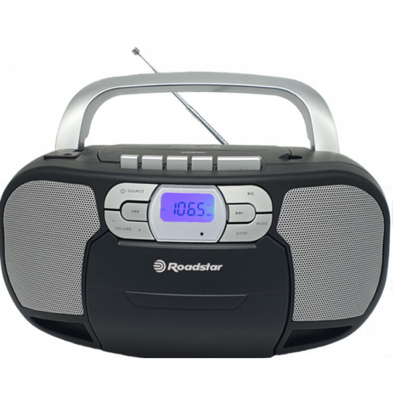 Roadstar RCR-4635UMP/BK Φορητό Ηχοσύστημα με CD / MP3 / USB / Ραδιόφωνο / Κασέτα