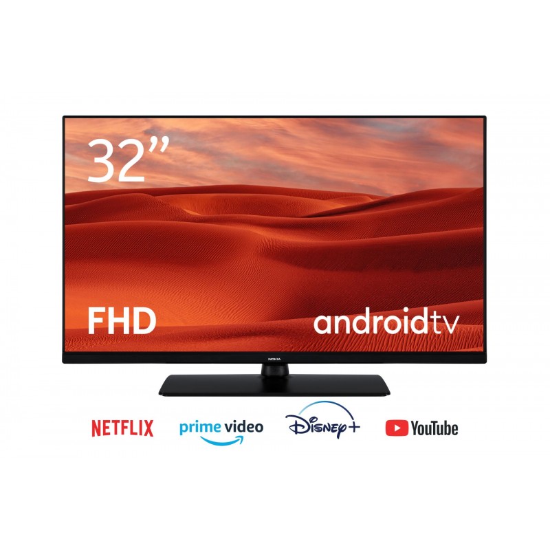 Nokia 3200AFHDA Smart LED FHD TV 32" με Android TV, HDR10 , Bluetooth, Google Play, Chromecast, YouTube 1920 x 1080 pixels