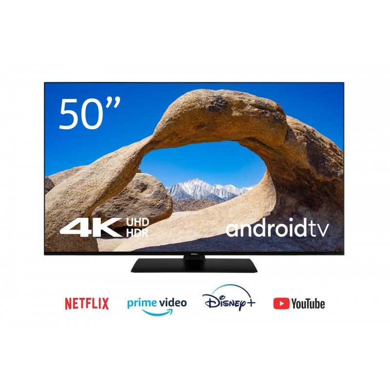 Nokia 5000A4KDA Smart 4K UHD TV 24" με Android 9, HDR10, Dolby Vision, Netflix, YouTube, Prime Video, Disney+ ,Google Play 3840 x 2160 pixels