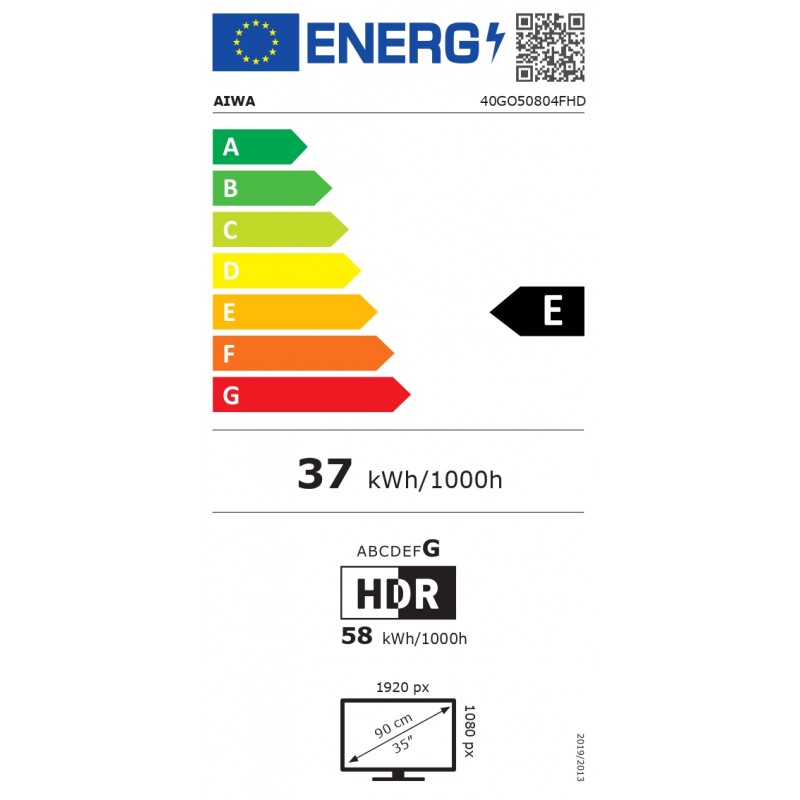 AIWA 40GO50804FHD Τηλεόραση LED 40" DLED Google TV 