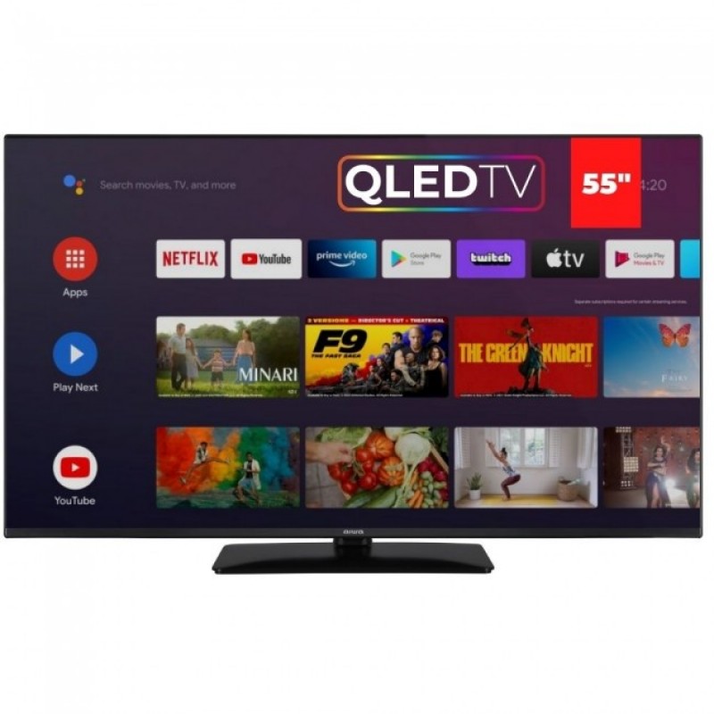 Aiwa QLED-855UHD-Slim Smart Τηλεόραση 55'' 4Κ QLED (2022)