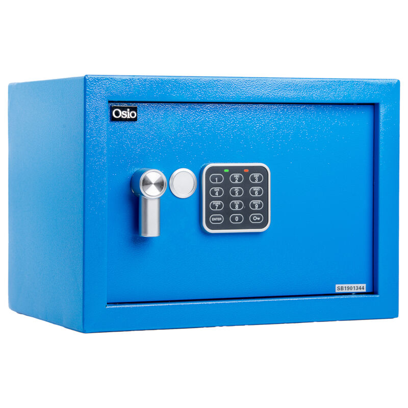 Osio OSB-2535BU Χρηματοκιβώτιο με Ηλεκτρονική Κλειδαριά Μπλε 35x25x25 cm