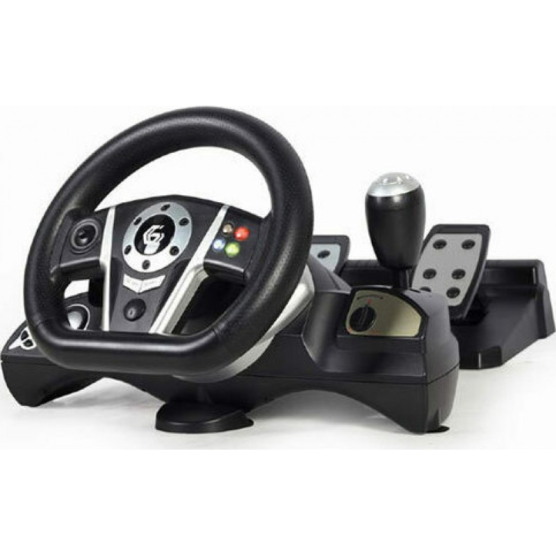 Gembird Vibration STR-M-01 Racing Wheel PS3/PS4 με Πετάλια - Ενσωματωμένο Κραδασμό & Μοχλό Ταχυτήτων