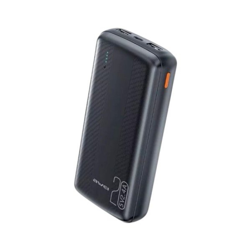 AWEI 260851 Powerbank, P19K, 20.000mah, 2.4A, Black (260851)