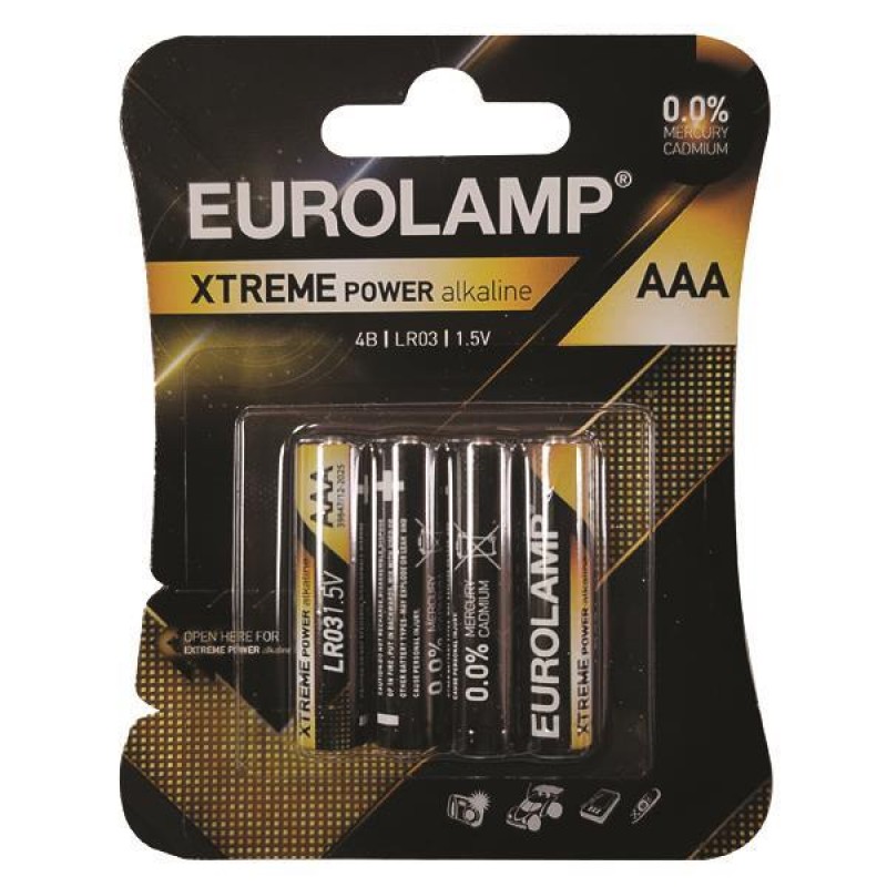 Eurolamp 147-24120 Extreme Power Αλκαλικές Μπαταρίες AAA (4 τεμάχια)
