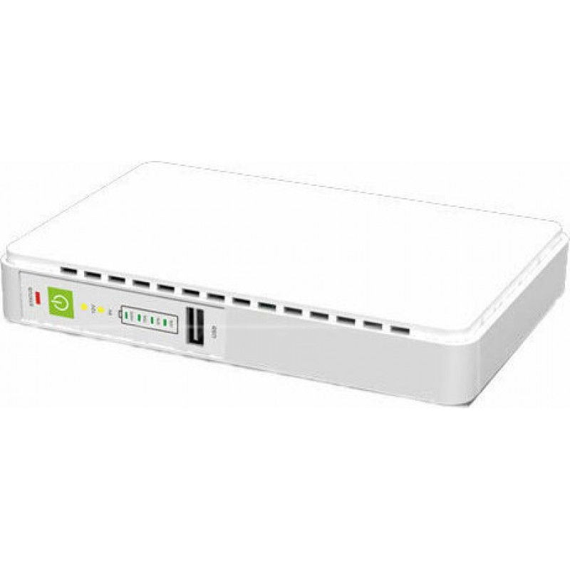 Lamtech LAM020670 Mini DC UPS με USB για Φόρτιση Συσκευών 15W Λευκό