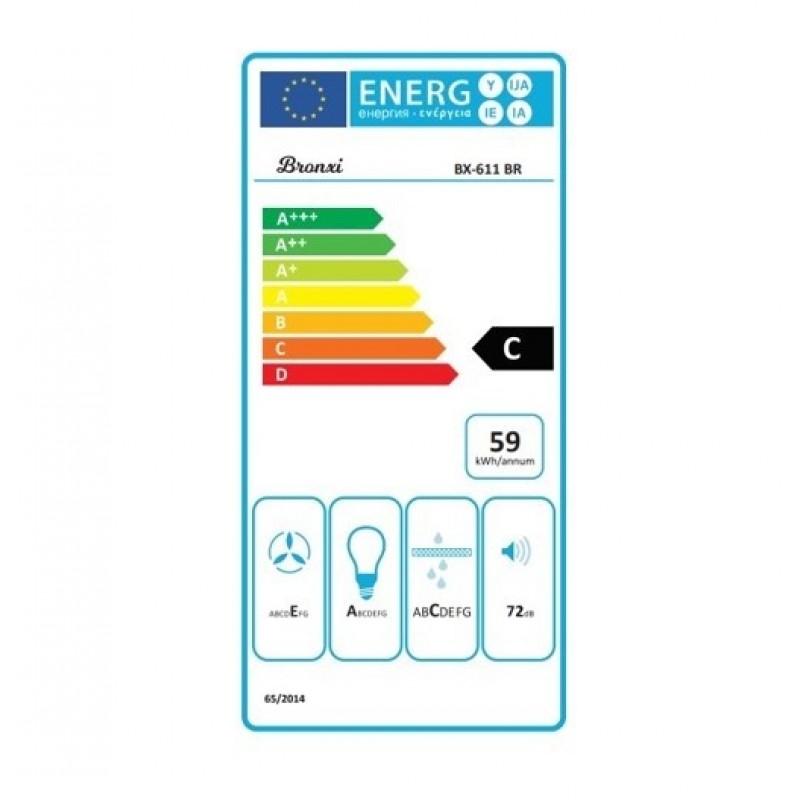Bronxi BX-611BR Ελεύθερος Απορροφητήρας 60cm Καφέ