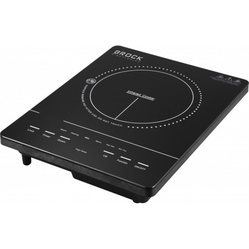 BROCK HPI-5001/BK Επιτραπέζια εστία κεραμική μονή (HPI-5001/BK)