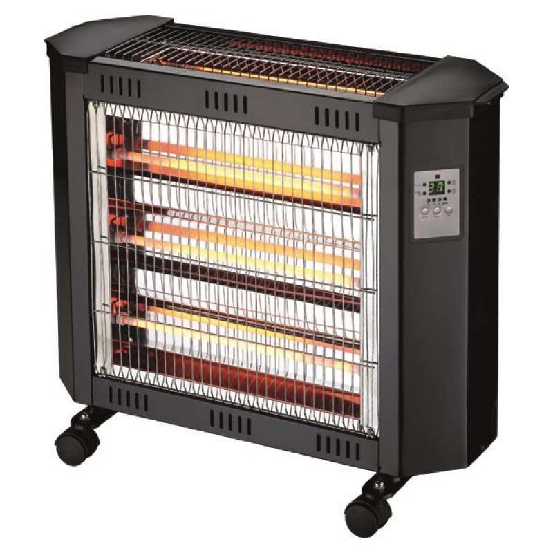 Eurolamp 147-29701 Σόμπα Χαλαζία με Τηλεχειριστήριο 2400W Μαύρο 