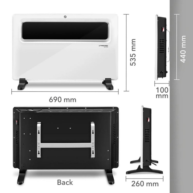 Trotec TCH1510E Θερμοπομπός Δαπέδου και τοίχου 1500W (170051)
