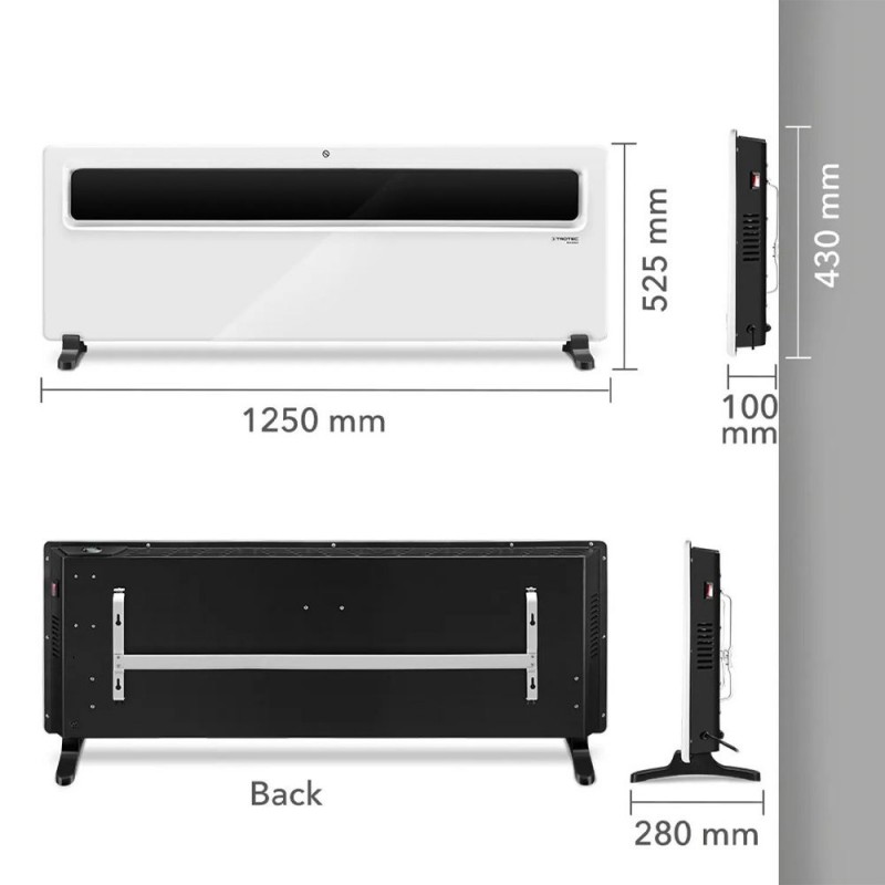 Trotec TCH2510E Θερμοπομπός Δαπέδου και τοίχου 2500W (170052)