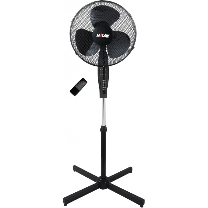 Hobby WLSF-4062 Ανεμιστήρας Ορθοστάτης 50W Διαμέτρου 40cm με Τηλεχειριστήριο Black