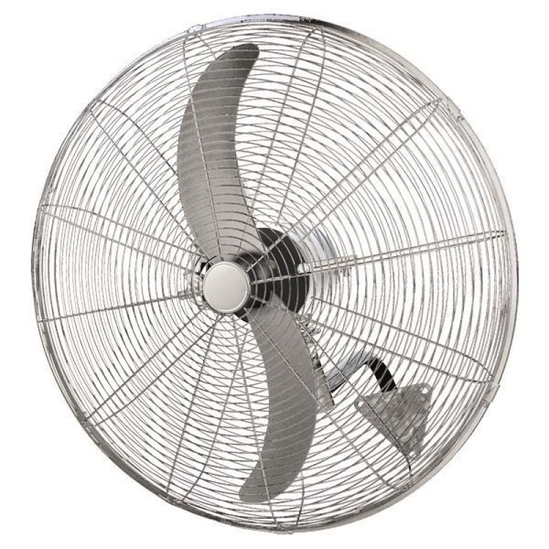 Eurolamp 147-29043 Βιομηχανικός Ανεμιστήρας Τοίχου με Τηλεχειριστήριο 71cm 180W Ασημί