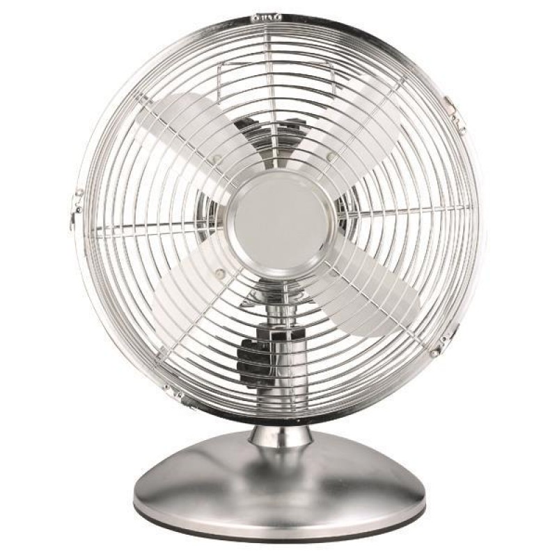 Eurolamp 147-29080 Επιτραπέζιος Ανεμιστήρας 3 Ταχυτήτων 30cm Inox