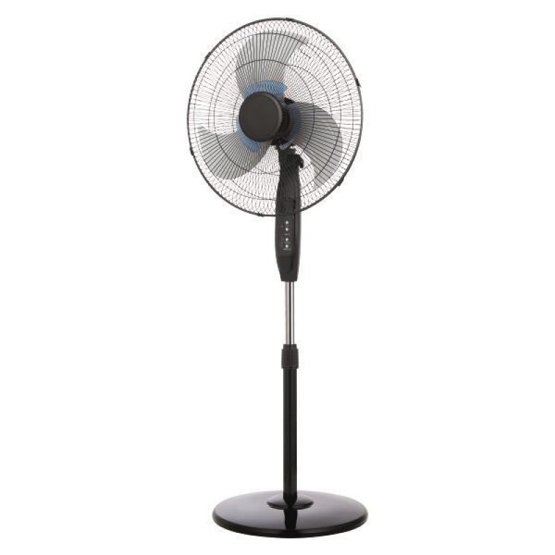 Eurolamp 300-20007 Ανεμιστήρας Ορθοστάτης με Τηλεχειριστήριο 50cm 65W Μαύρο
