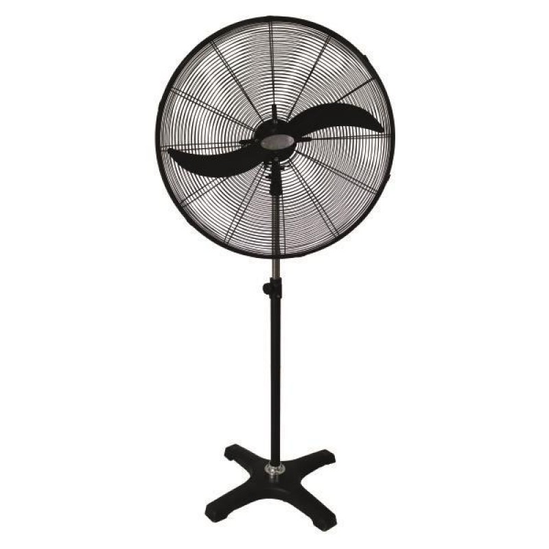 Eurolamp 300-23503 Βιομηχανικός Ανεμιστήρας Ορθοστάτης με Διακόπτη Περιστροφής 81cm 200W Μαύρο