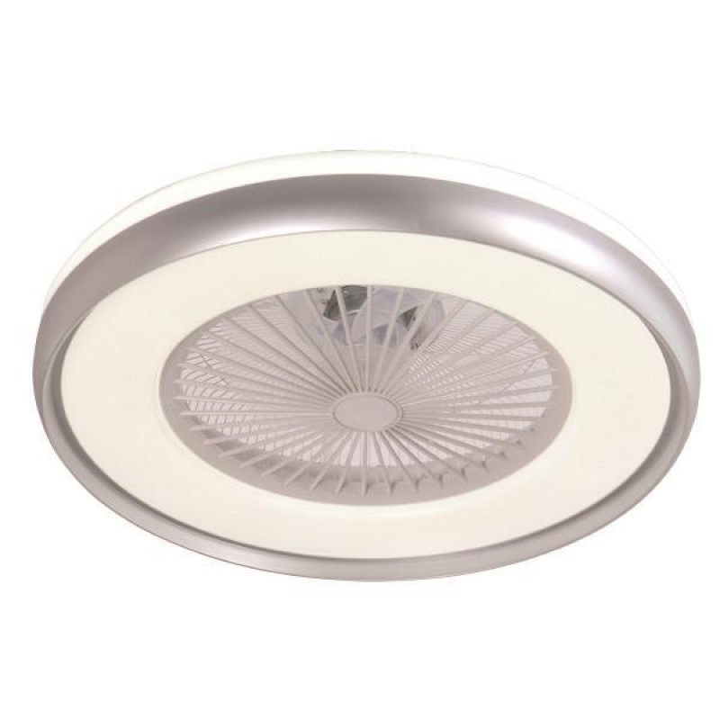 Eurolamp 300-25023 Ανεμιστήρας Οροφής με Τηλεχειριστήριο 60cm 35W Λευκό-Ασημί 