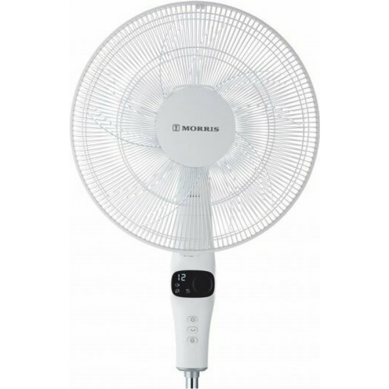 Morris MFS-16239 Ανεμιστήρας Ορθοστάτης με Τηλεχειριστήριο 41cm 30W Λευκό