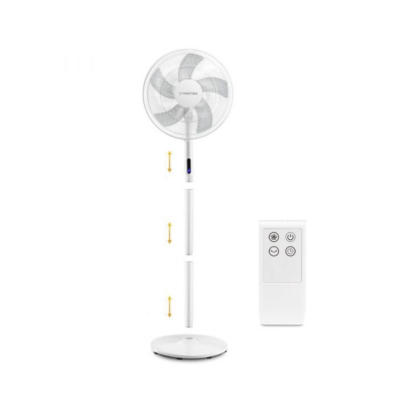 Trotec 180041 Ανεμιστήρας ορθοστάτης 3 σε 1 με 5 φτερά 16" με τηλεχειριστήριο (Λευκό) 