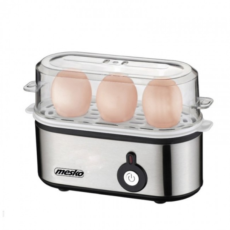 Mesko MS-4485 Ηλεκτρικός Aνοξείδωτος Βραστήρας Αυγών 3 Θέσεων 350W Ασημί