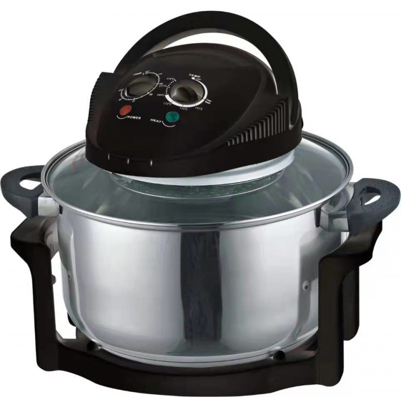 Human HU-412 Πολυφουρνάκι Ρομπότ με Ανοξείδωτο Κάδο Χωρητικότητας 12L 1400W Μαύρο-Inox 