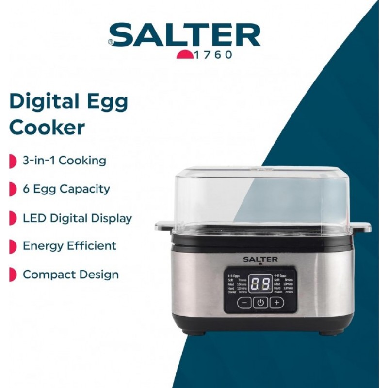 Salter EK-6153 Βραστήρας Αυγών 3 in 1 με Digital Control (EK-6153) Salter EK-6153 Βραστήρας Αυγών 3 in 1 με Digital Control (EK-6153)
