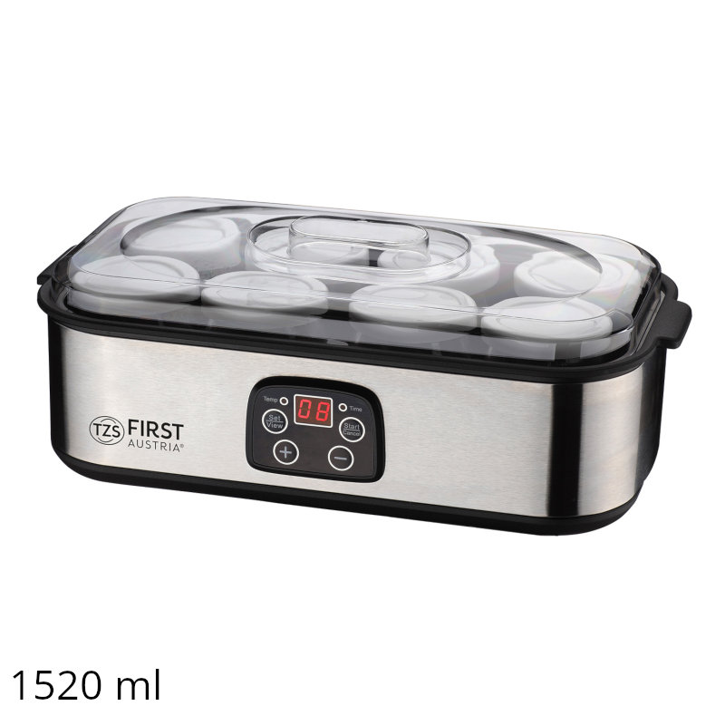 First Austria FA-5120-2 Ψηφιακή Γιαουρτομηχανή με 8 Βαζάκια 1520ml 30W