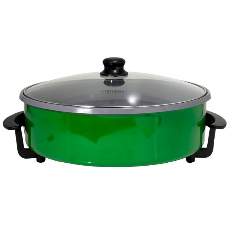 Gruppe DV-4042 Teppanyaki με Καπάκι 1500W με Ρυθμιζόμενο Θερμοστάτη Πράσινο