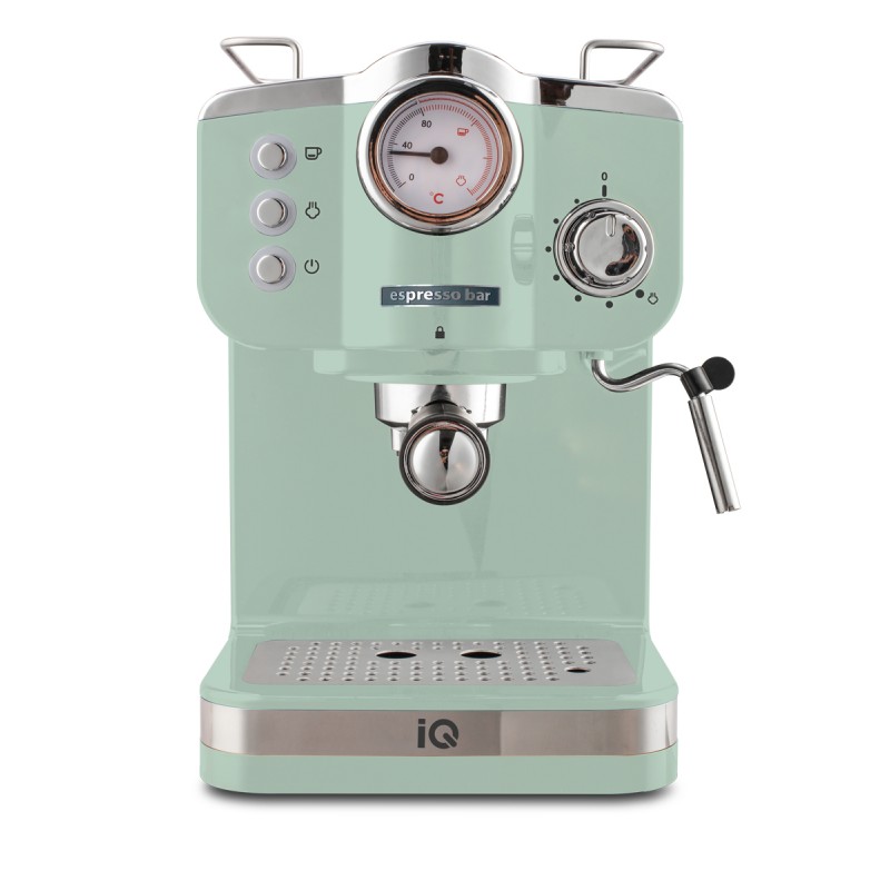 IQ CM-175 Καφετιέρα Espresso Συμβατή με Αλεσμένο καφέ και Κάψουλα Nespresso με Λειτουργία Αφρού 20Bar 1100W 1.25Lt Πράσινο