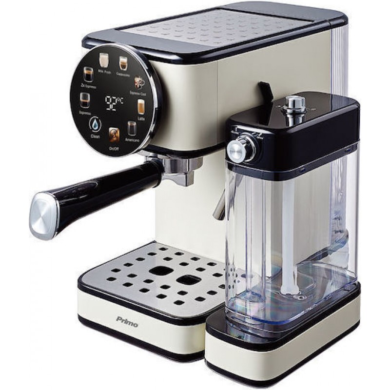 Primo PREM-40577 Μηχανή Espresso+Milk frother  3σε1 Hot&Cold 20Bar Digital Ιβουάρ (400577)