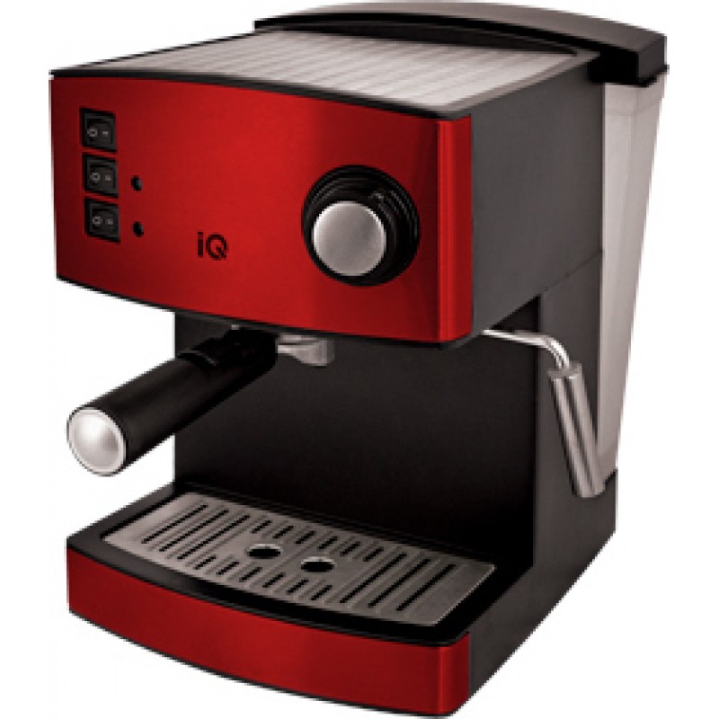 IQ CM-170R Καφετιέρα Espresso με Αποσπώμενο Ακροφύσιο Ατμού/Αφρόγαλου 15Bar 850W Κόκκινο 