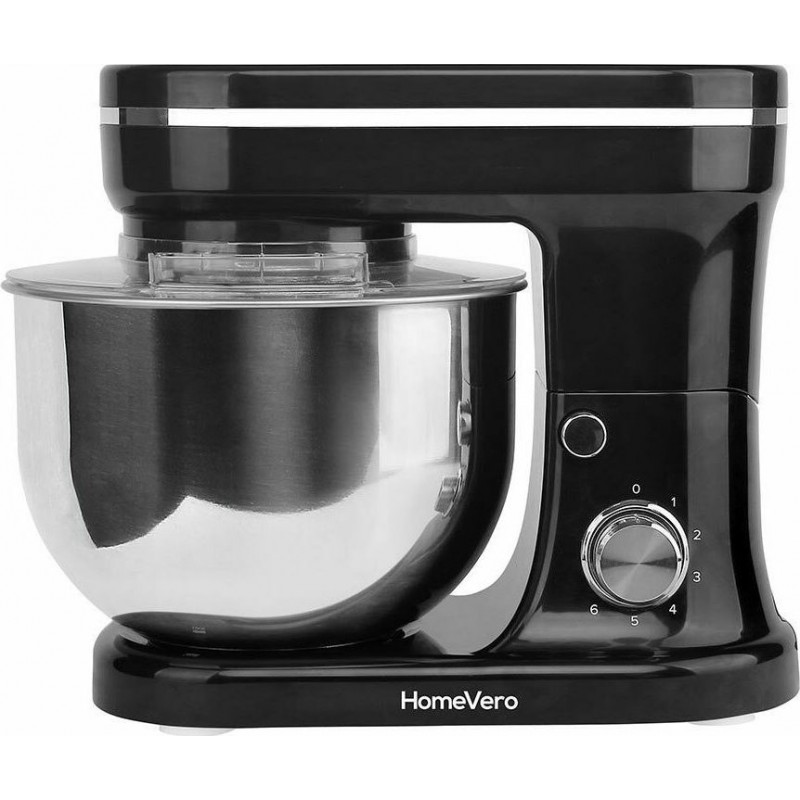  HomeVero HV-24461BL Κουζινομηχανή με Ανοξείδωτο Κάδο 5Lt 1200W Μαύρο