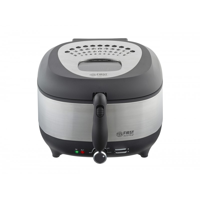 First Austria FA-5058-4, Φριτέζα 3,5L 1800W με Παράθυρο Ελέγχου & αφαιρούμενο δοχείο λαδιού (Μαύρη/Inox) (FA5058-4)