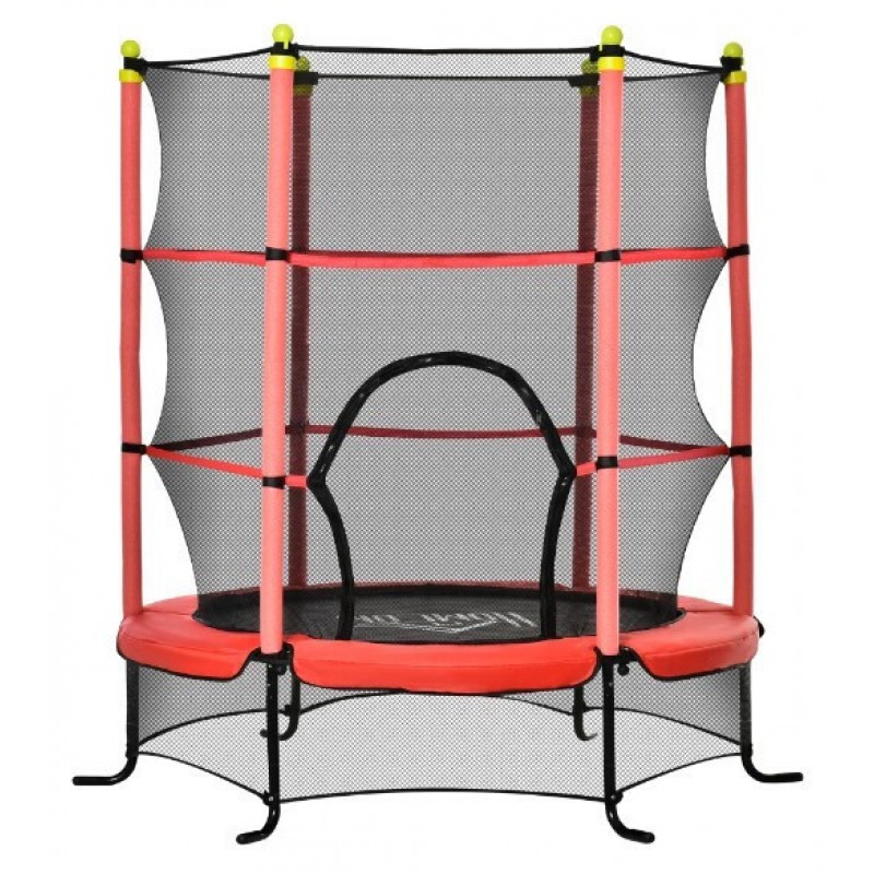 ForAll Balance Τραμπολίνο με Δίχτυ -Διάμετρος 1.40m και  Ύψος 1.62m Κόκκινο