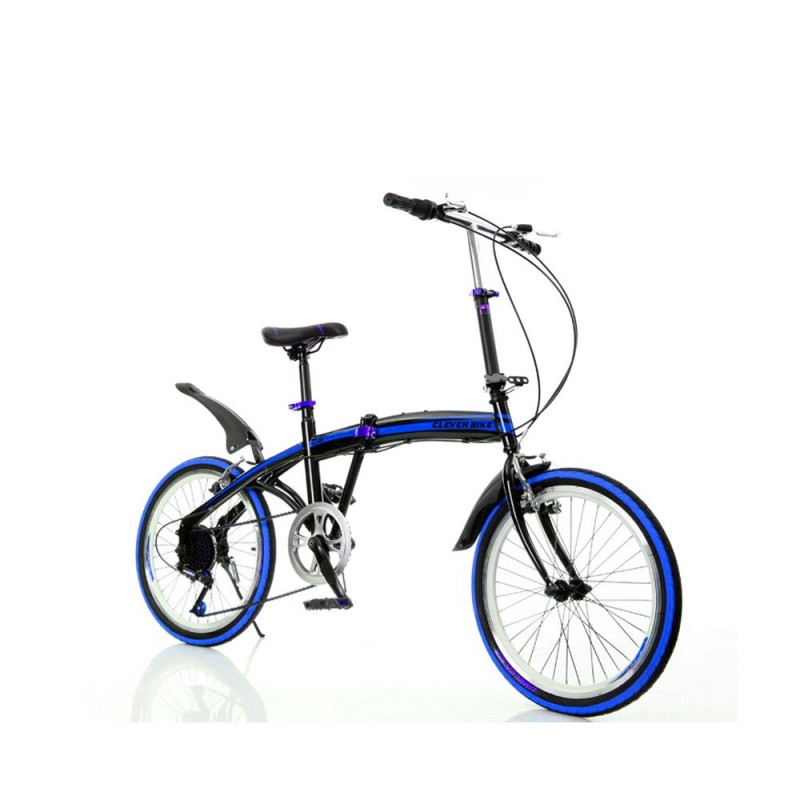 Clever Bike V2 Αεροδυναμικό Έξυπνο Σπαστό Ποδήλατο Μπλε-Μαύρο (090017)