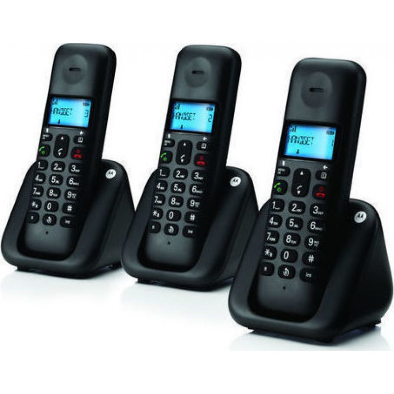  Motorola T303 Τριπλό Ασύρματο Τηλέφωνο