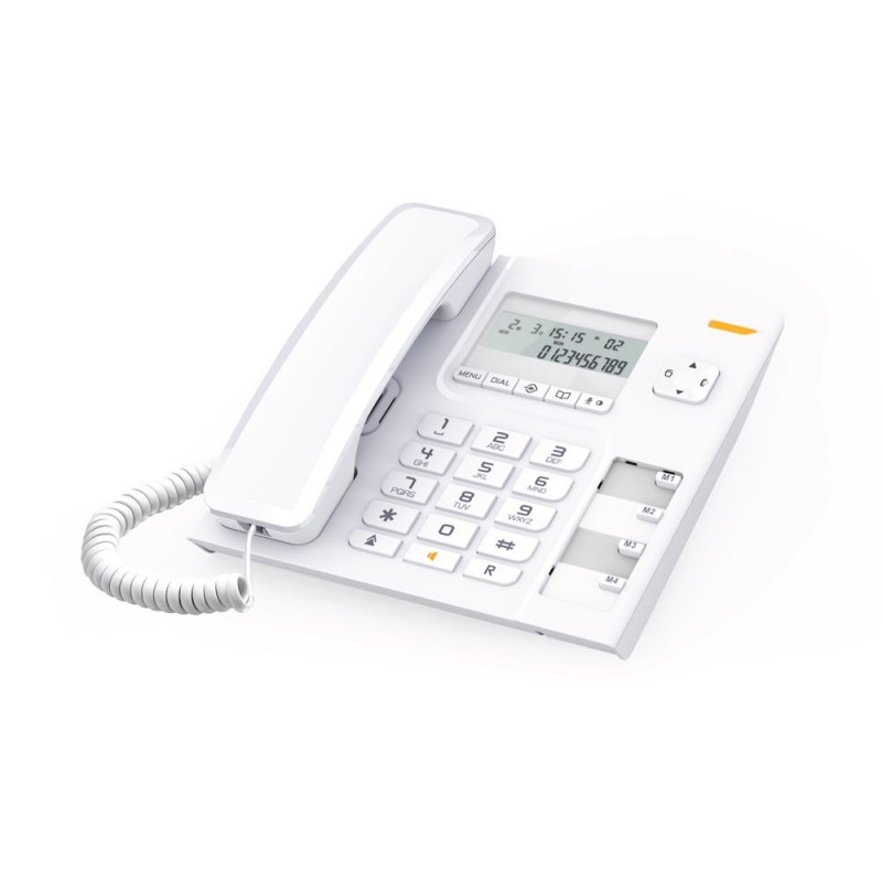 Alcatel Τ56 Ενσύρματο Τηλέφωνο με Αναγνώριση Κλήσης Λευκό (010006)