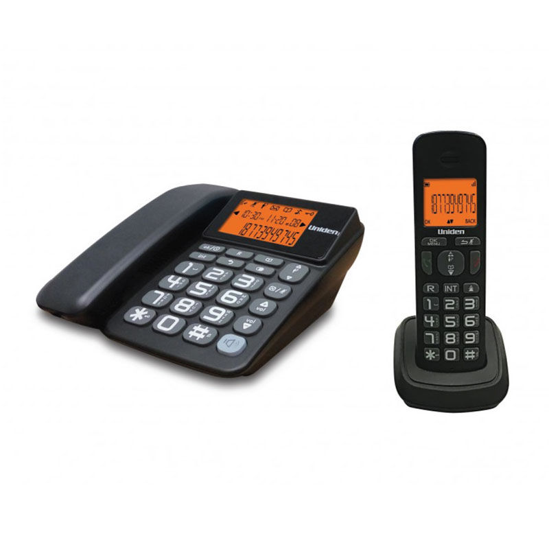 Uniden AT-4503 Ασύρματο Τηλέφωνο Combo με Aνοιχτή Aκρόαση Μαύρο (210066)