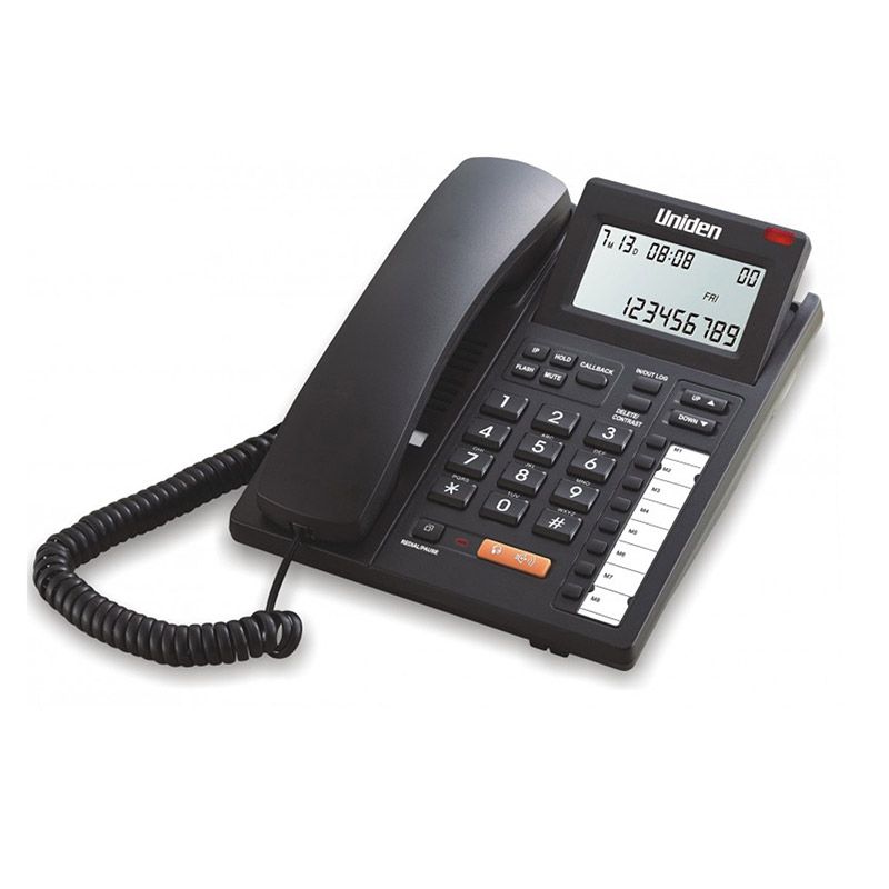 UNIDEN AS7411 Τηλέφωνο Επιτραπέζιο με Οθόνη Μαύρο (200263)