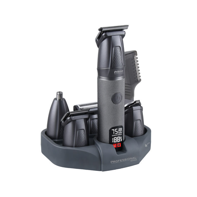 PRIMO PRMG-40568 Σετ ανδρικής περιποίησης  15σε1 Επαναφ 150M Digital IPX6 Ανθρακί (400568)